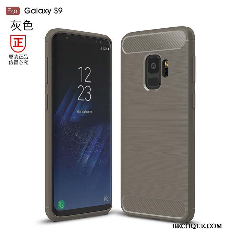 Samsung Galaxy S9+ Protection Étui Business Incassable Coque De Téléphone Bleu