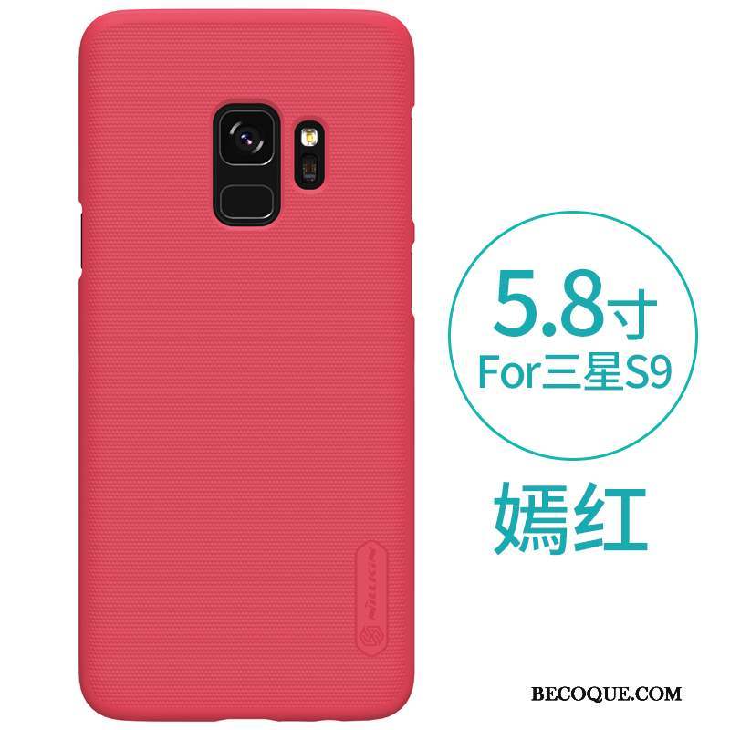 Samsung Galaxy S9 Rose Coque De Téléphone Étui Difficile Délavé En Daim Protection