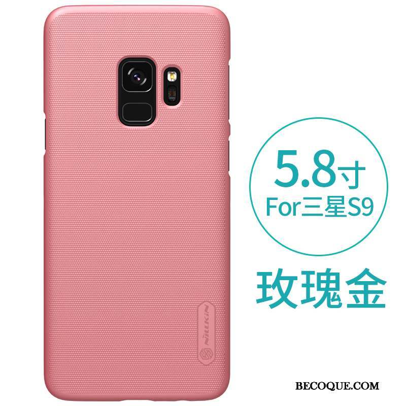 Samsung Galaxy S9 Rose Coque De Téléphone Étui Difficile Délavé En Daim Protection