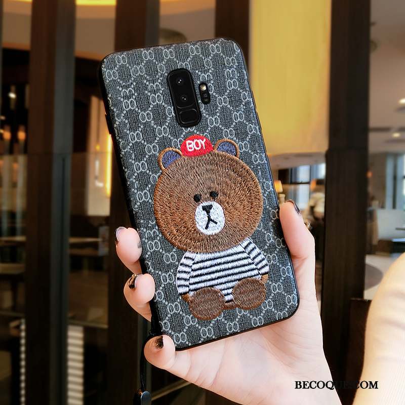 Samsung Galaxy S9+ Rouge Coque De Téléphone Ours Tout Compris Incassable Personnalité