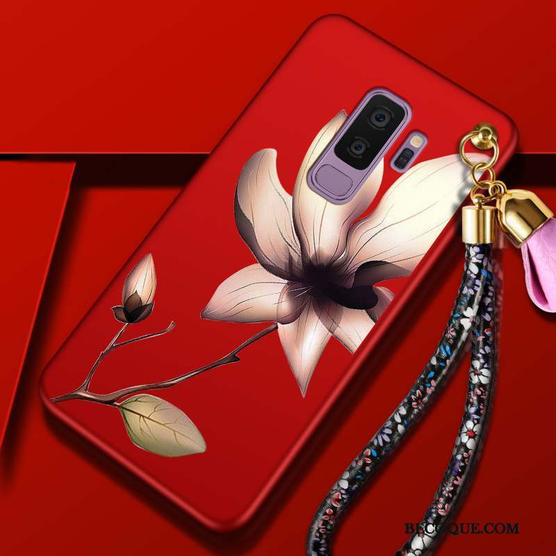 Samsung Galaxy S9+ Tendance Fleur Silicone Tout Compris Coque De Téléphone Incassable