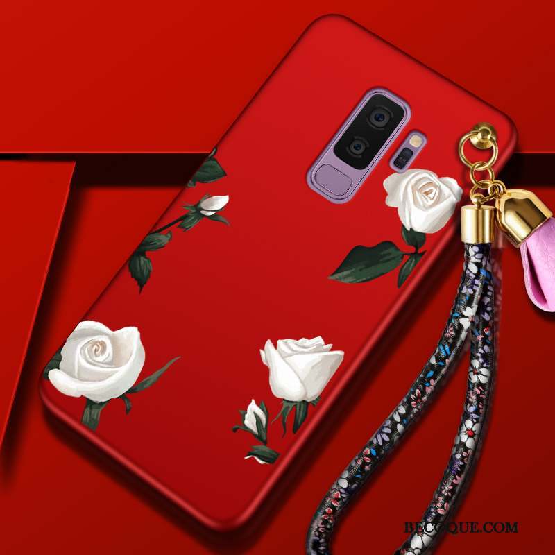 Samsung Galaxy S9+ Tendance Fleur Silicone Tout Compris Coque De Téléphone Incassable