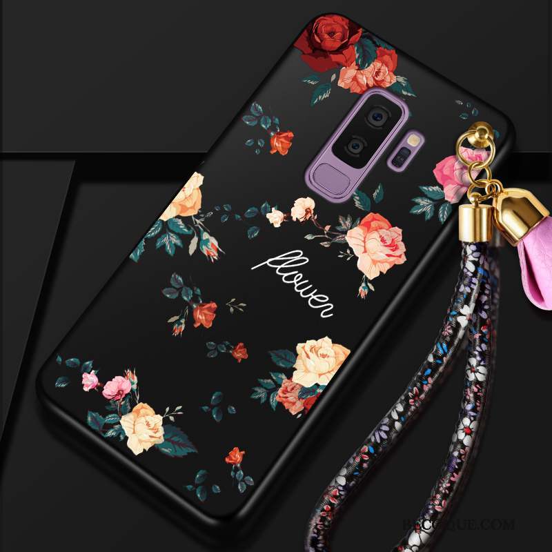 Samsung Galaxy S9+ Tendance Fleur Silicone Tout Compris Coque De Téléphone Incassable