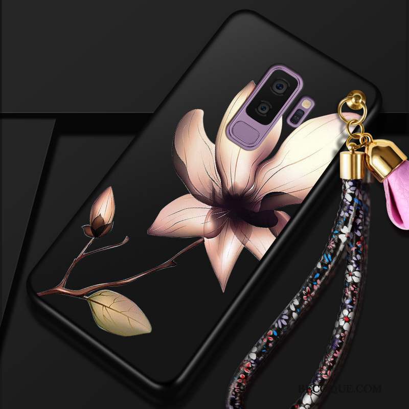 Samsung Galaxy S9+ Tendance Fleur Silicone Tout Compris Coque De Téléphone Incassable
