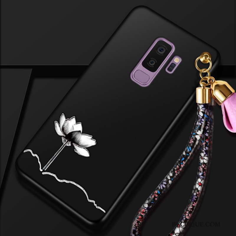 Samsung Galaxy S9+ Tendance Fleur Silicone Tout Compris Coque De Téléphone Incassable