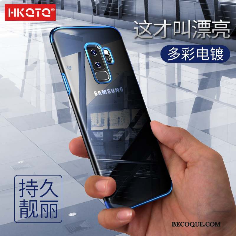 Samsung Galaxy S9+ Très Mince Protection Incassable Coque De Téléphone Transparent Rouge