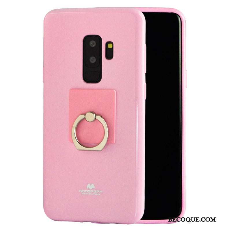 Samsung Galaxy S9+ Étui Coque Fluide Doux Or Tout Compris Protection