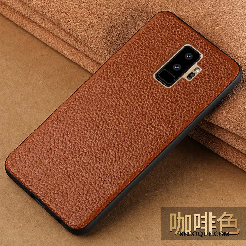 Samsung Galaxy S9+ Étui En Cuir Coque De Téléphone Très Mince Personnalité Protection Tout Compris