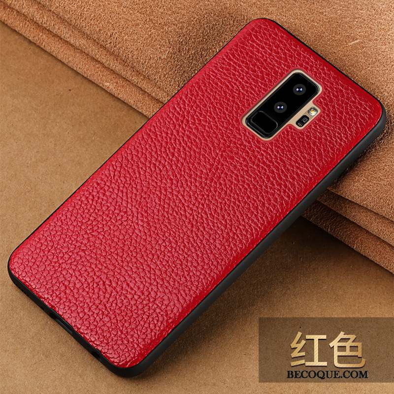 Samsung Galaxy S9+ Étui En Cuir Coque De Téléphone Très Mince Personnalité Protection Tout Compris