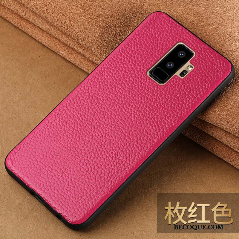 Samsung Galaxy S9+ Étui En Cuir Coque De Téléphone Très Mince Personnalité Protection Tout Compris