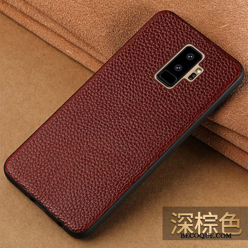 Samsung Galaxy S9+ Étui En Cuir Coque De Téléphone Très Mince Personnalité Protection Tout Compris