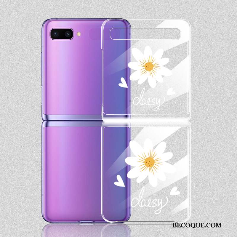 Samsung Z Flip Amoureux Mode Transparent Protection Fleur Coque De Téléphone