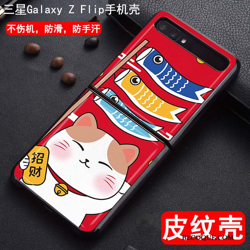 Samsung Z Flip Modèle Fleurie Protection Peinture Divisé Coque De Téléphone Personnalisé