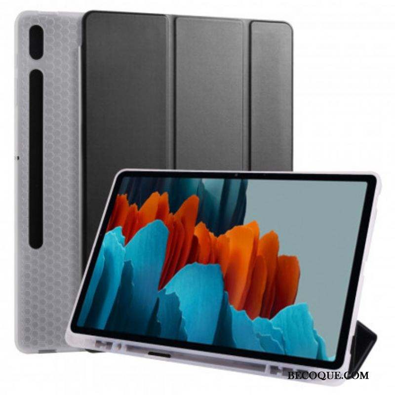 Smart Case Samsung Galaxy Tab S8 Plus / S7 Plus Silicone et Simili Cuir