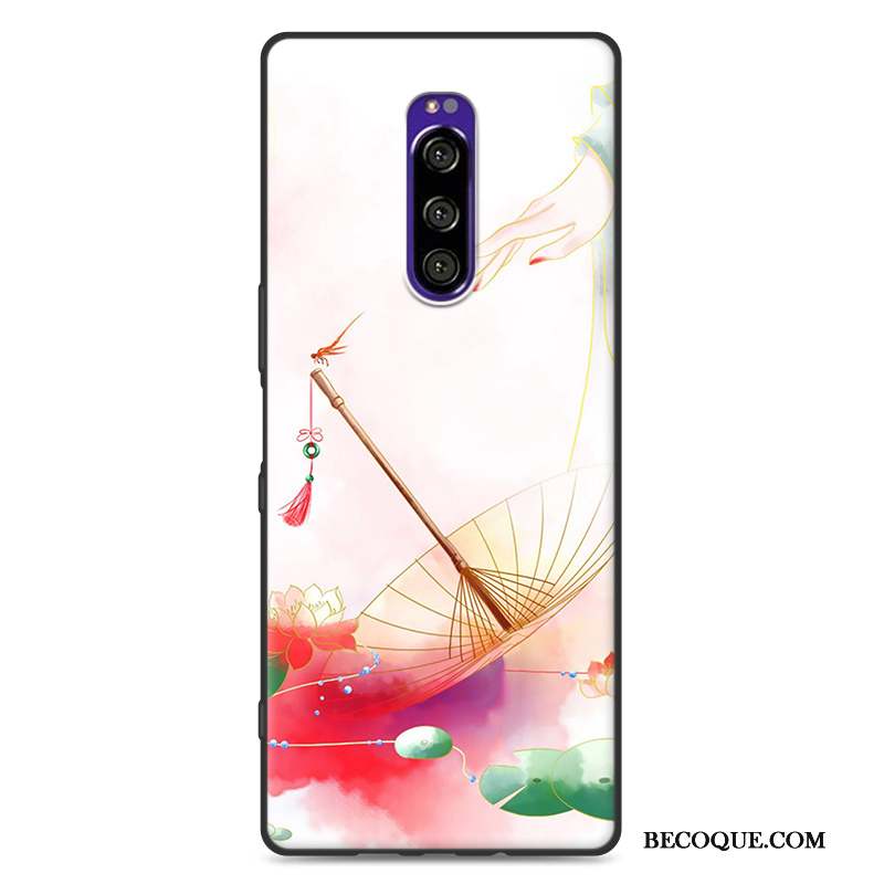 Sony Xperia 1 Coque De Téléphone Vert Silicone Vent Fluide Doux Étui