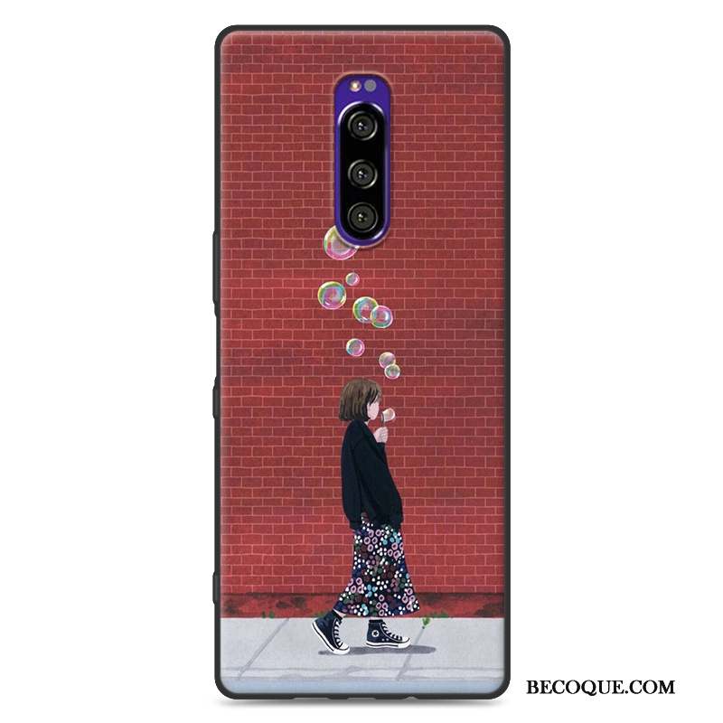 Sony Xperia 1 Coque Incassable Protection Téléphone Portable Personnalité Silicone Charmant