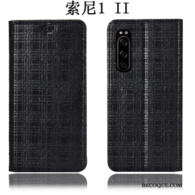 Sony Xperia 1 Ii Coque Étui En Cuir Housse Protection Velours Incassable Tout Compris