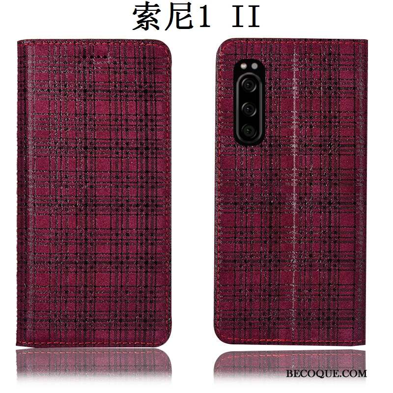 Sony Xperia 1 Ii Coque Étui En Cuir Housse Protection Velours Incassable Tout Compris