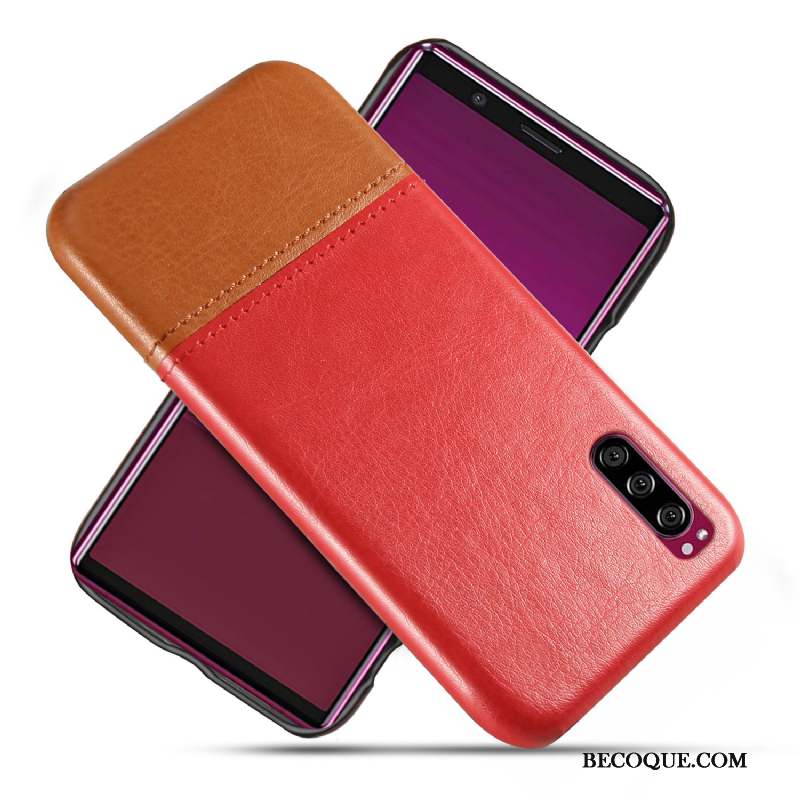 Sony Xperia 1 Ii Protection Qualité Personnalité Bleu Cuir Coque