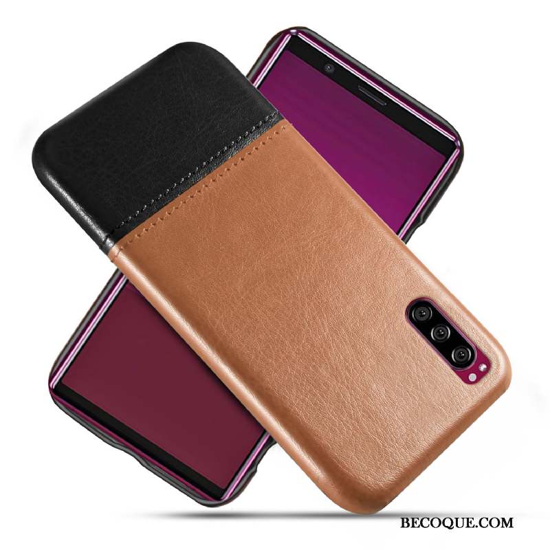 Sony Xperia 1 Ii Protection Qualité Personnalité Bleu Cuir Coque