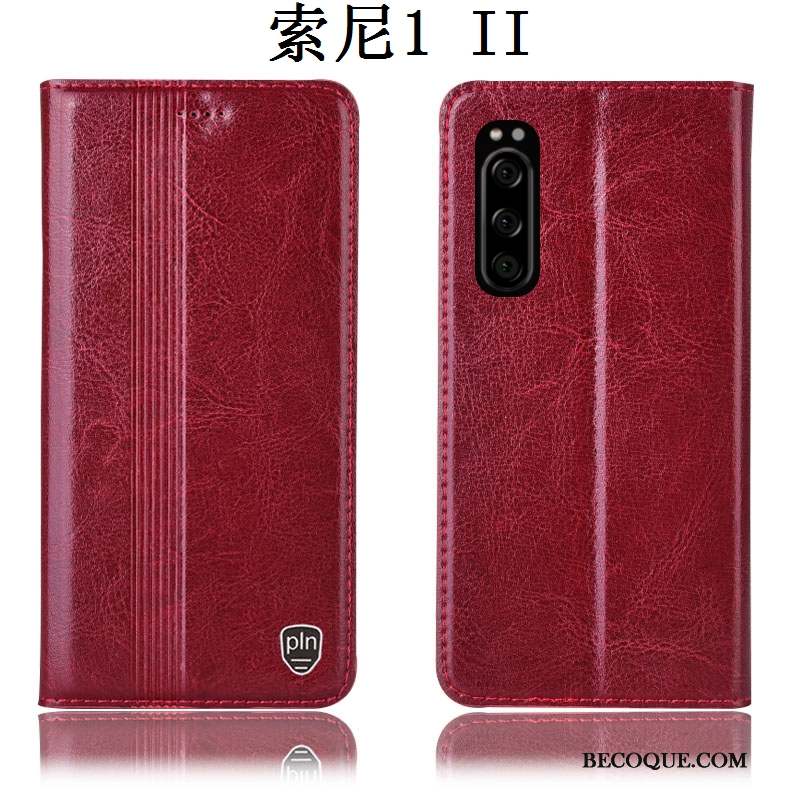 Sony Xperia 1 Ii Étui Incassable Rouge Protection Housse Coque De Téléphone