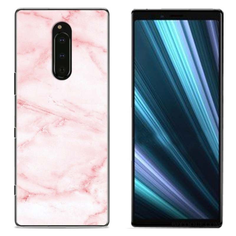 Sony Xperia 1 Rose Tissu Coque De Téléphone Peinture Protection