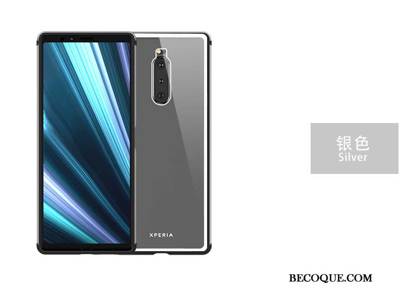 Sony Xperia 1 Étui Transparent Protection Métal Couvercle Arrière Coque De Téléphone