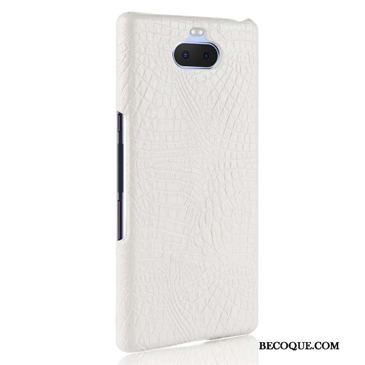 Sony Xperia 10 Coque De Téléphone Qualité Protection Étui Cuir Crocodile Modèle