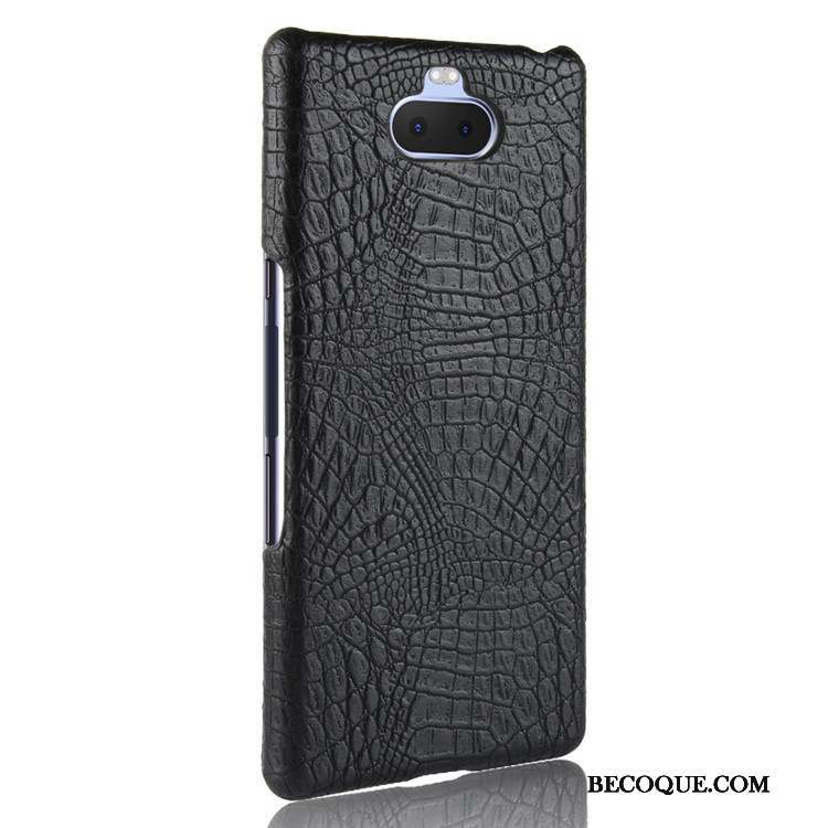 Sony Xperia 10 Coque De Téléphone Qualité Protection Étui Cuir Crocodile Modèle