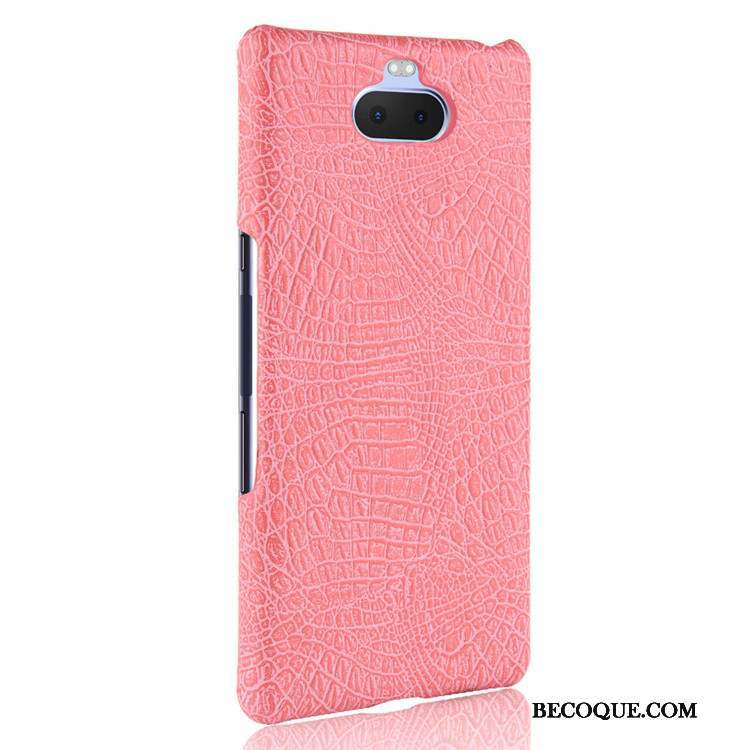 Sony Xperia 10 Coque De Téléphone Qualité Protection Étui Cuir Crocodile Modèle