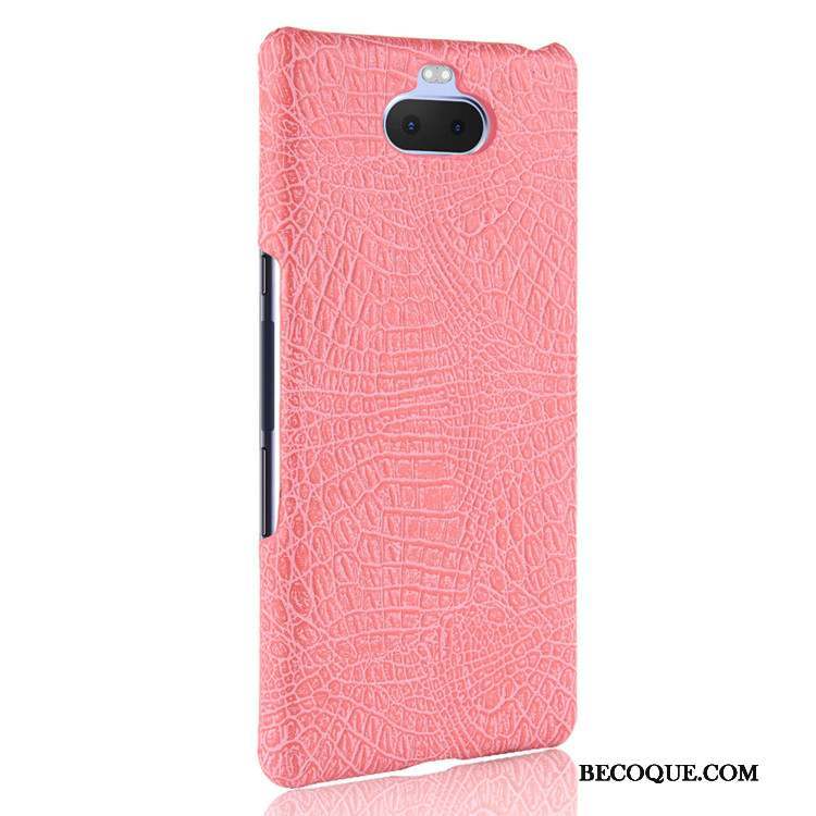 Sony Xperia 10 Coque De Téléphone Qualité Protection Étui Cuir Crocodile Modèle