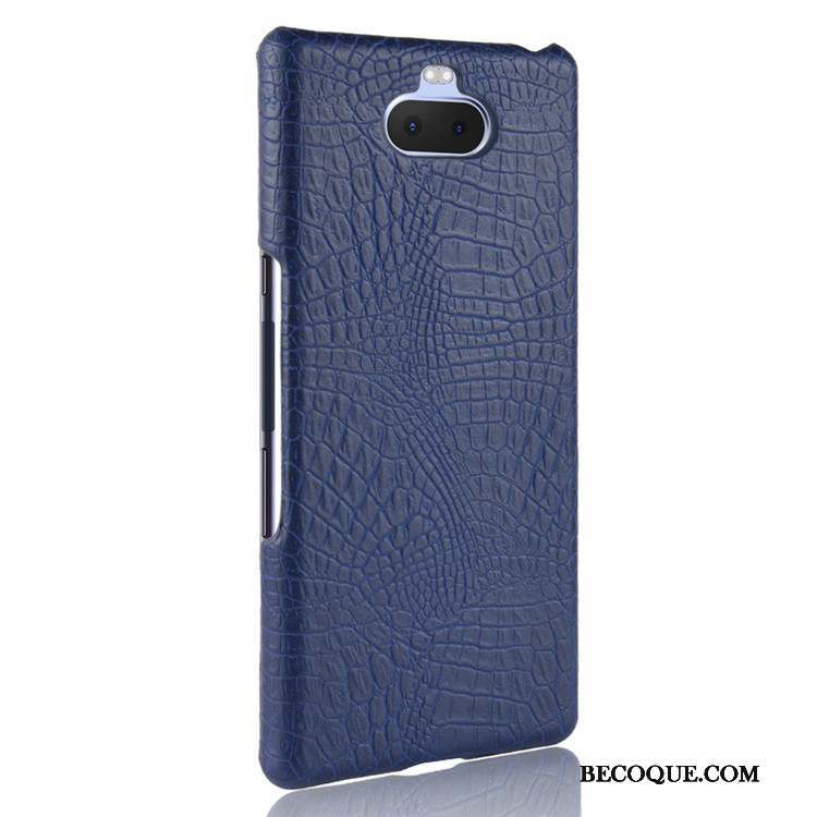 Sony Xperia 10 Coque De Téléphone Qualité Protection Étui Cuir Crocodile Modèle