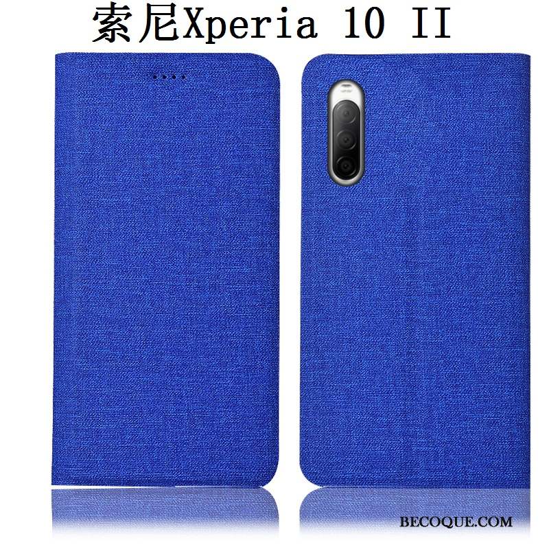 Sony Xperia 10 Ii Lin Incassable Tout Compris Coque De Téléphone Étui En Cuir Protection