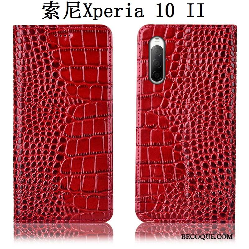 Sony Xperia 10 Ii Protection Incassable Coque De Téléphone Crocodile Tout Compris Étui