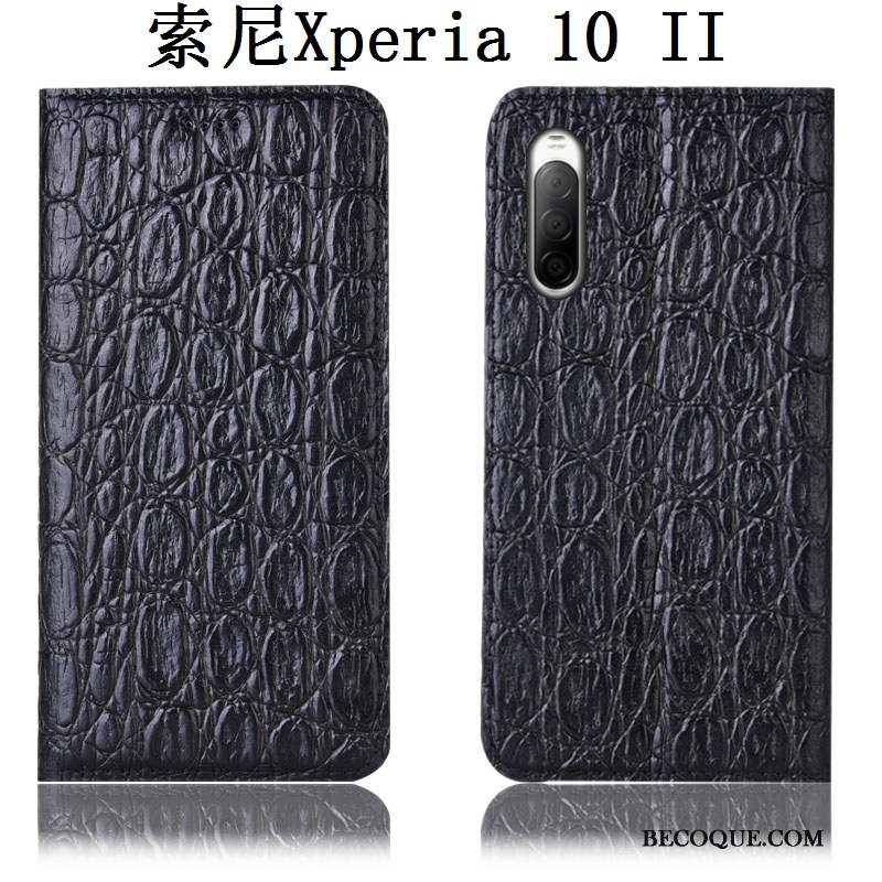 Sony Xperia 10 Ii Protection Incassable Étui Coque De Téléphone Étui En Cuir Housse