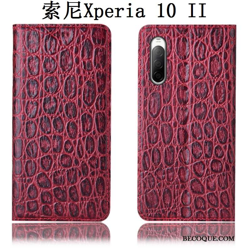 Sony Xperia 10 Ii Protection Incassable Étui Coque De Téléphone Étui En Cuir Housse