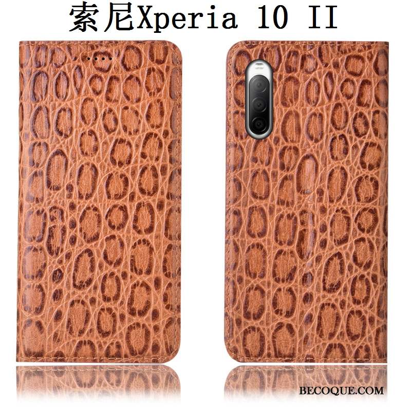 Sony Xperia 10 Ii Protection Incassable Étui Coque De Téléphone Étui En Cuir Housse