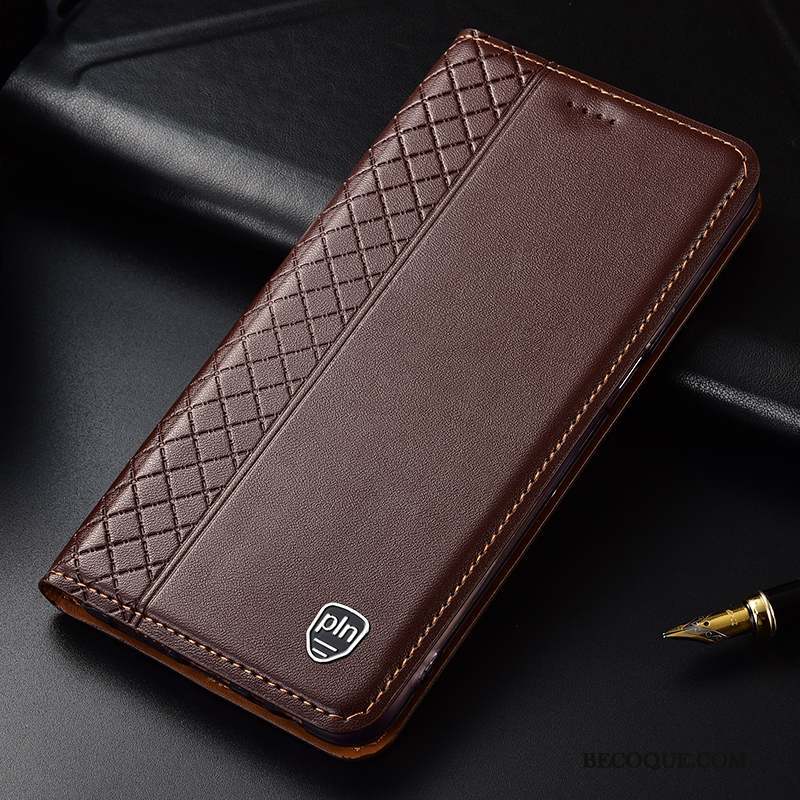 Sony Xperia 10 Plus Coque Cuir Véritable Housse Étui Protection Étui En Cuir Incassable