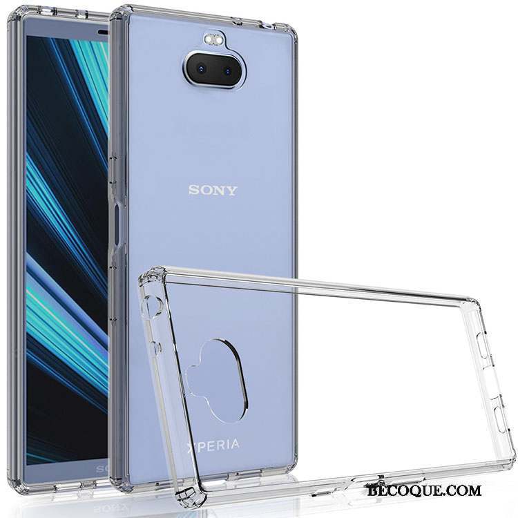 Sony Xperia 10 Plus Difficile Fluide Doux Silicone Téléphone Portable Tempérer Coque