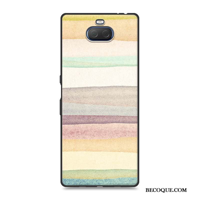 Sony Xperia 10 Simple Fluide Doux Protection Bleu Incassable Coque De Téléphone