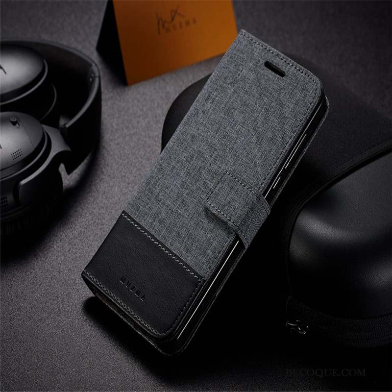 Sony Xperia 10 Étui En Cuir Gris Coque De Téléphone Incassable Portefeuille Ornements Suspendus
