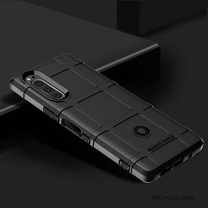 Sony Xperia 5 Coque Incassable Fluide Doux Délavé En Daim Modèle Fleurie Protection Épaissir