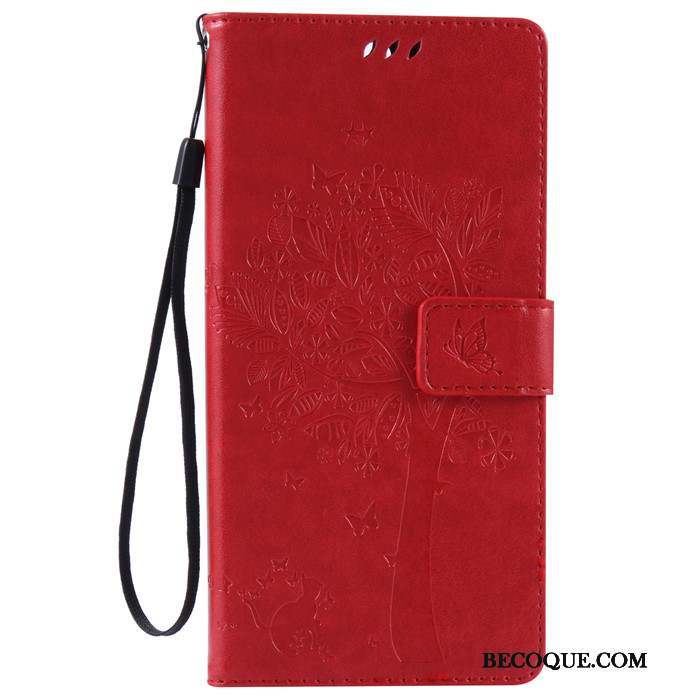 Sony Xperia 5 Coque Protection Étui En Cuir Incassable Fluide Doux Housse Rouge