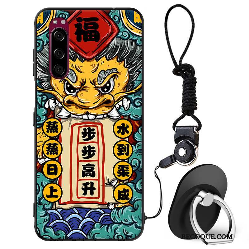 Sony Xperia 5 Coque Style Chinois Fluide Doux Incassable Silicone Étui Tout Compris
