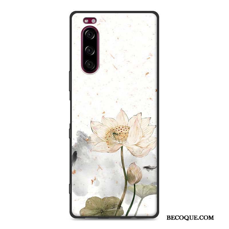 Sony Xperia 5 Tendance Rose Étui Coque De Téléphone Protection Style Chinois