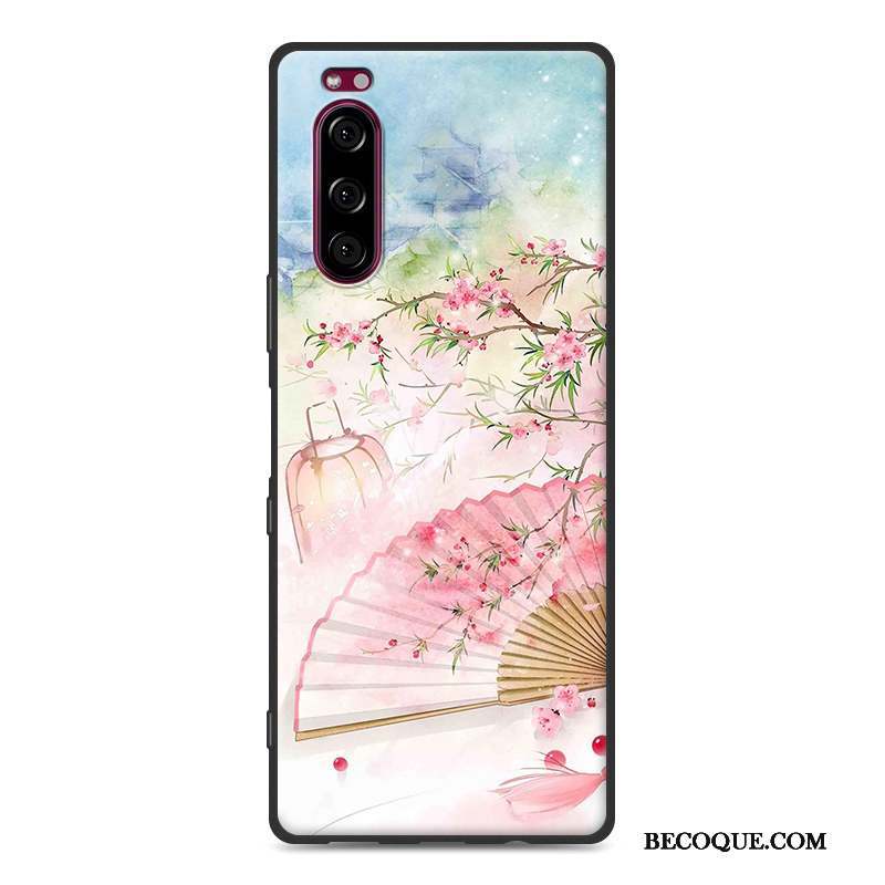 Sony Xperia 5 Tendance Rose Étui Coque De Téléphone Protection Style Chinois