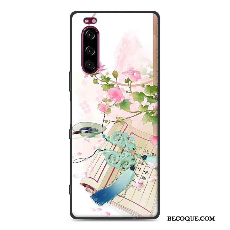 Sony Xperia 5 Tendance Rose Étui Coque De Téléphone Protection Style Chinois