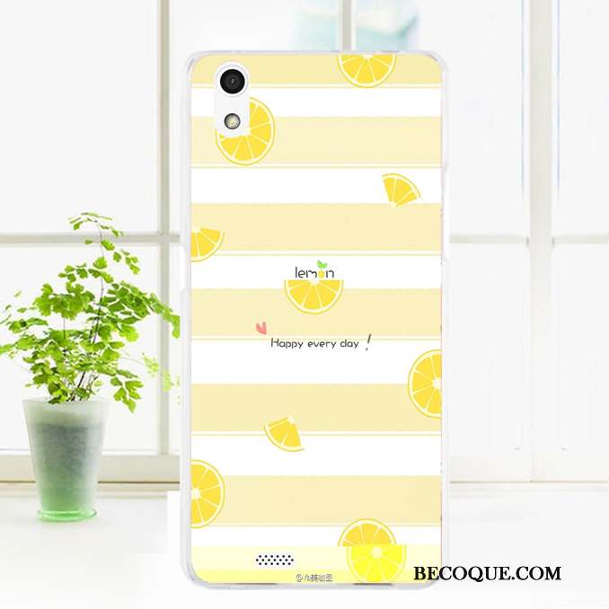 Sony Xperia C4 Coque De Téléphone Jaune Transparent Fluide Doux Silicone Étui