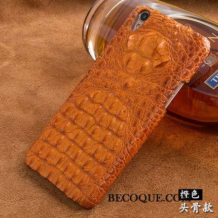 Sony Xperia C4 Crocodile Naturel Coque De Téléphone Couvercle Arrière Personnalisé Orange