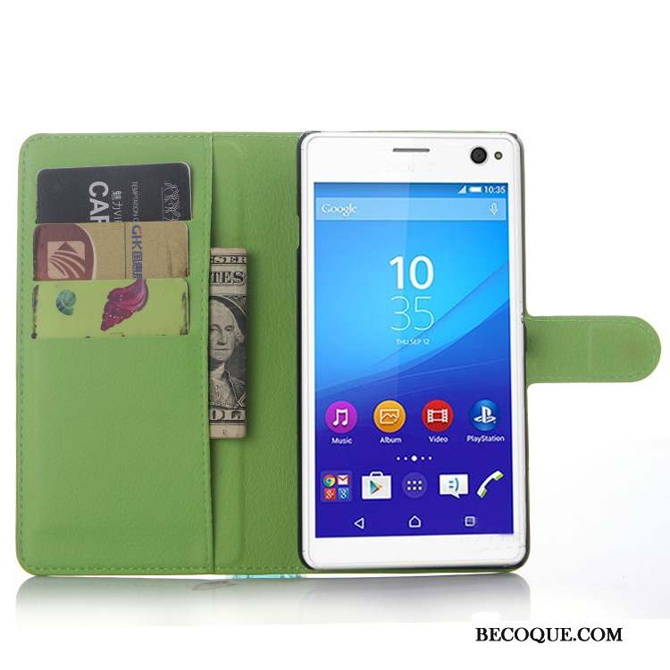 Sony Xperia C4 Protection Coque De Téléphone Bleu Clair Étui En Cuir Portefeuille Téléphone Portable